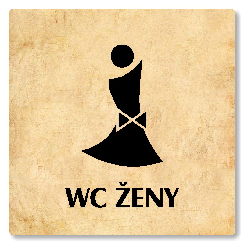 WC ženy, 100x100mm, pergamen, Nevada